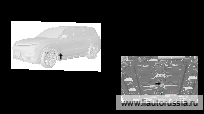 Передняя часть трубопровода левой передней пневморессоры — расположение